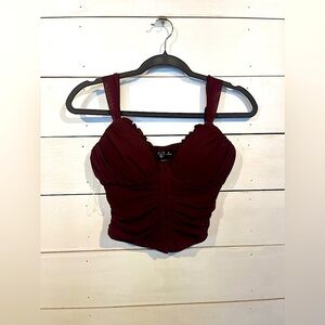 Beautiful Maroon Crop Top